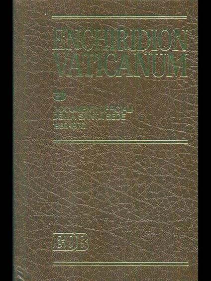 Enchiridion Vaticanum 3 Documenti ufficiali della santa sede 1968-1970 - copertina