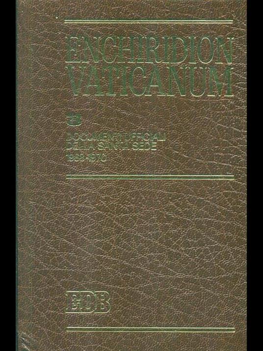 Enchiridion Vaticanum 3 Documenti ufficiali della santa sede 1968-1970 - copertina