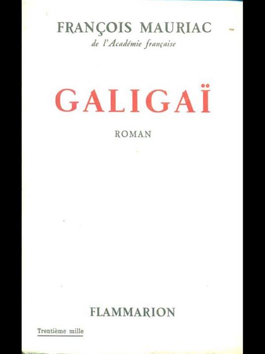 Galigai - François Mauriac - copertina