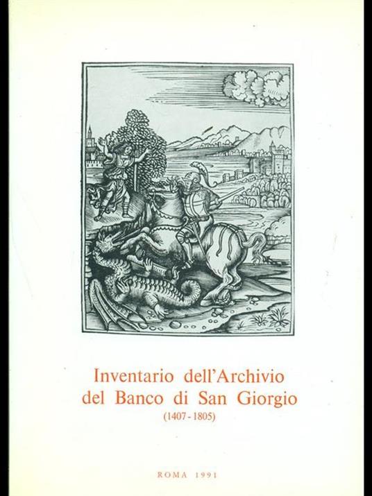 Inventario dell'Archivio del Banco si SanGiorgio (1407-1805) Vol. 3 tomo 2 - Giuseppe Felloni - copertina