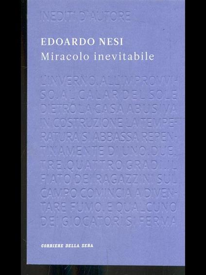 Miracolo inevitabile - Edoardo Nesi - copertina