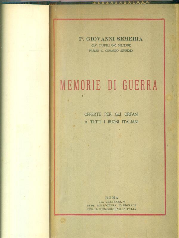 Memorie di guerra