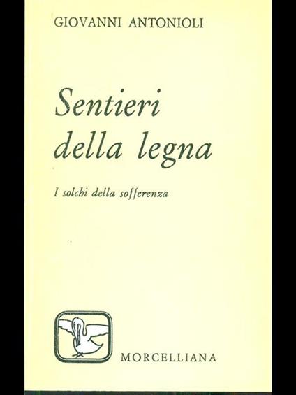 Sentieri della legna - Giovanni Antonioli - copertina