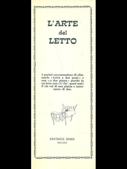 L' arte del letto - copertina