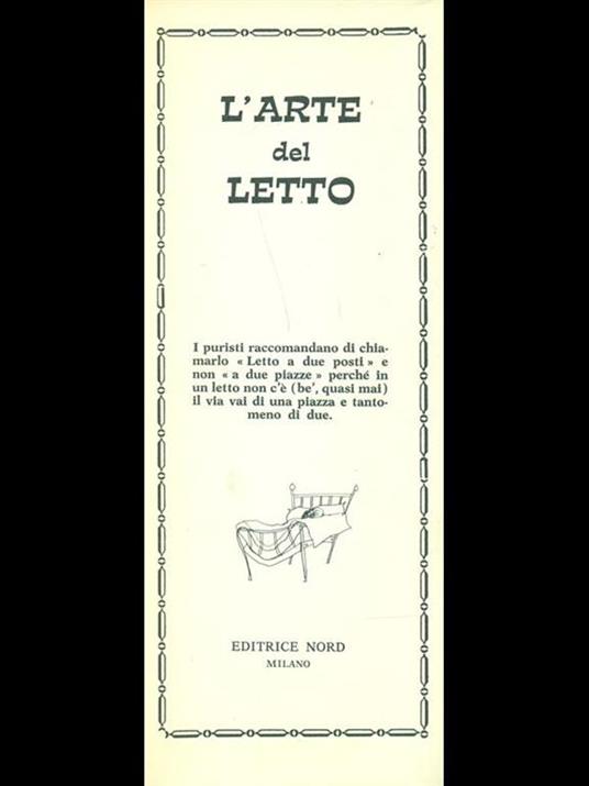 L' arte del letto - copertina