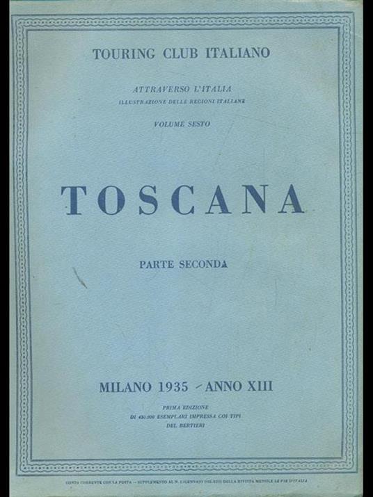 Toscana parte seconda - copertina