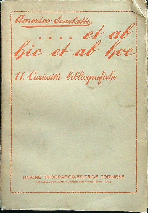 et ab hic et ab hoc 11 - Curiosita bibliografiche