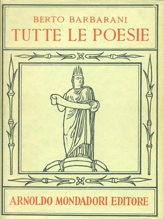 Tutte le poesie - Berto Barbarani - copertina