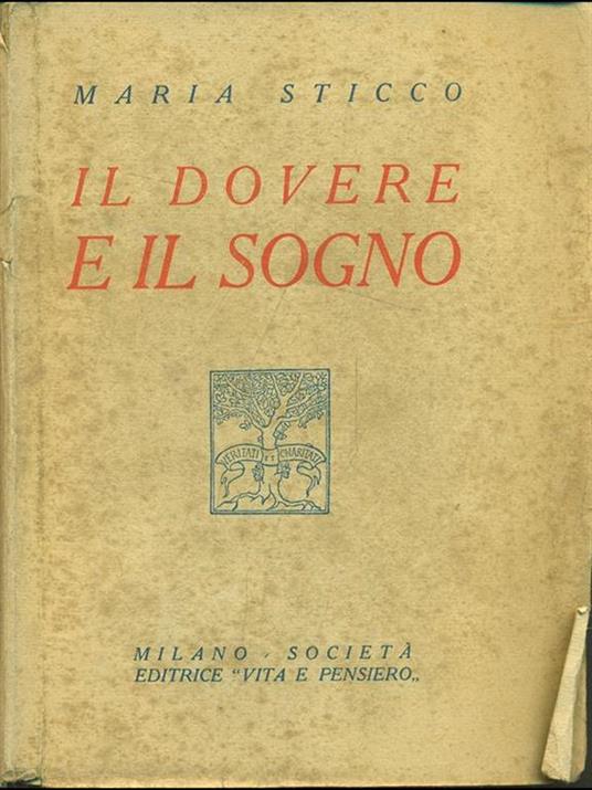 Il dovere e il sogno - Maria Sticco - copertina