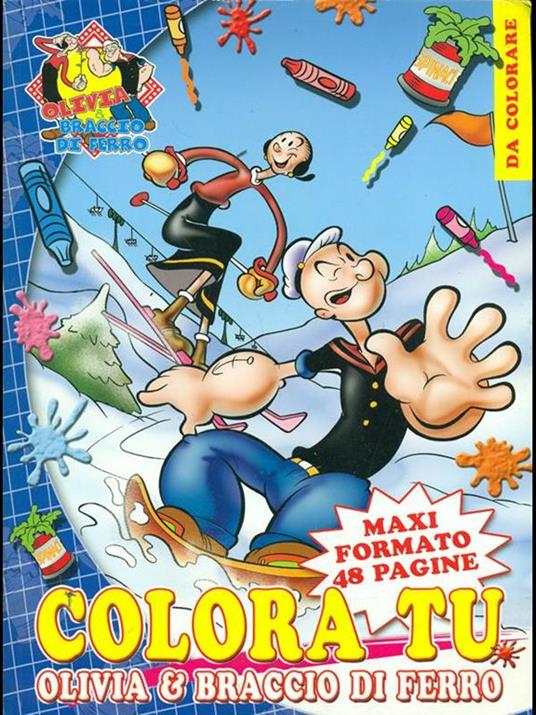 Colora tu-Olivia & Braccio di ferro maxiformato 48 pag - copertina