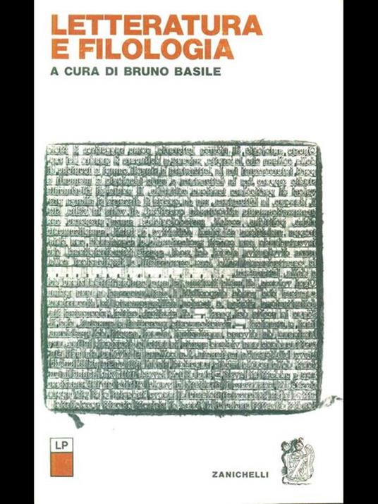 Letteratura e filologia - Bruno Basile - copertina