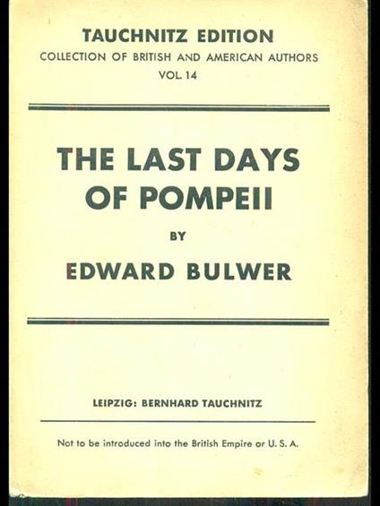 The last days of Pompeii - copertina