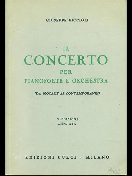 Il concerto per pianoforte e orchestra. Da Mozart ai contemporanei - copertina