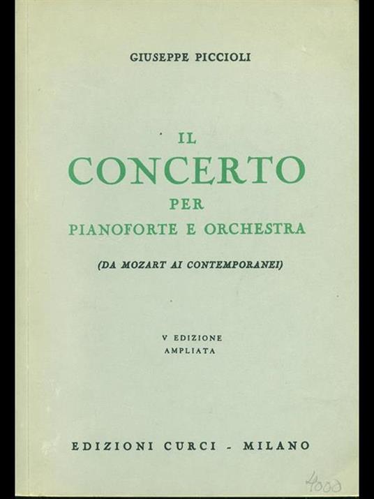Il concerto per pianoforte e orchestra. Da Mozart ai contemporanei - copertina
