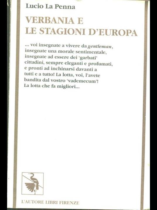 Verbania e le stagioni d'europa - Lucio La Penna - copertina