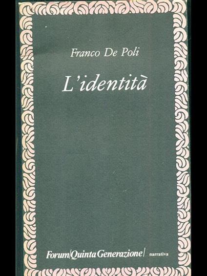 L' identita - copertina
