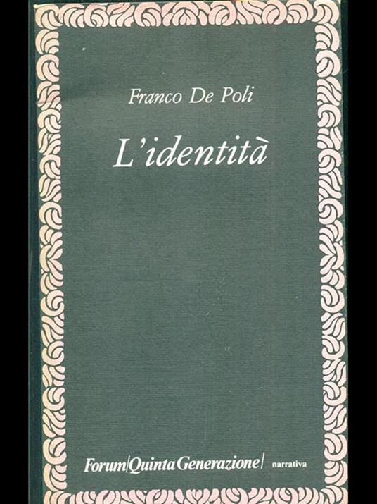 L' identita - copertina