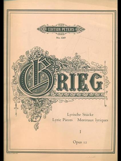 Lyric pieces book one piano solo - copertina