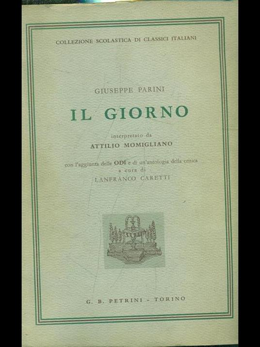 Il giorno - Giuseppe Parini - copertina