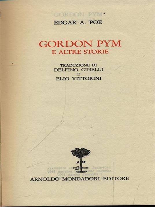 Gordon Pym e altre storie - Edgar Allan Poe - copertina