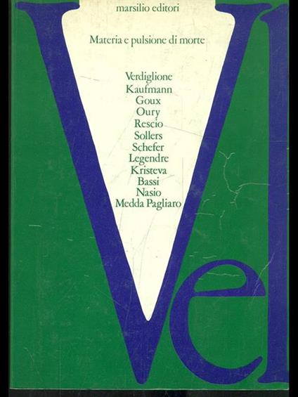 Materia e pulsione di morte - copertina
