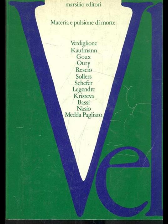 Materia e pulsione di morte - copertina