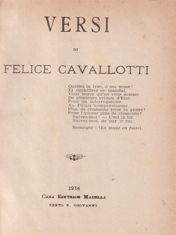 Il libro dei versi