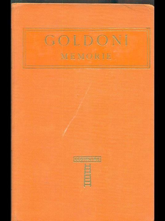 Memorie vol II - Carlo Goldoni - copertina
