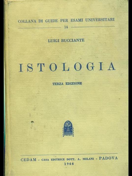 Istologia - Luigi Bucciante - copertina
