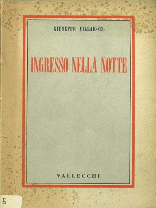 Ingresso nella notte - copertina