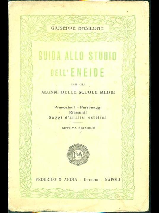 Guida allo studio dell'Eneide - Giuseppe Basilone - copertina