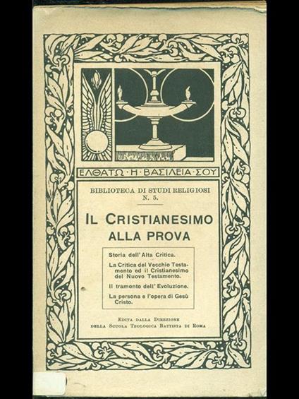 Il Cristianesimo alla prova - copertina