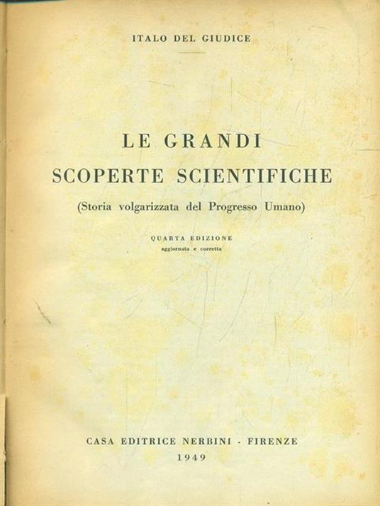 Le grandi scoperte scientifiche - copertina