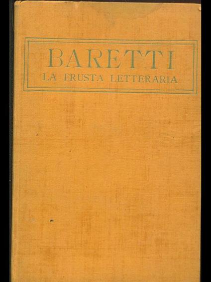 La frusta letteraria vol.2 - Giuseppe Baretti - copertina