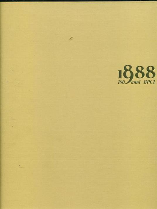 1888/1988 -100 Anni BPCI - copertina