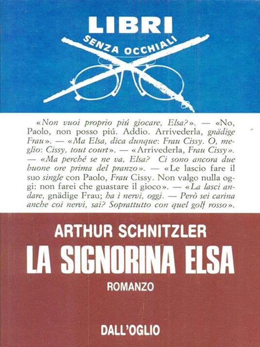 La signorina Elsa - Arthur Schnitzler - copertina