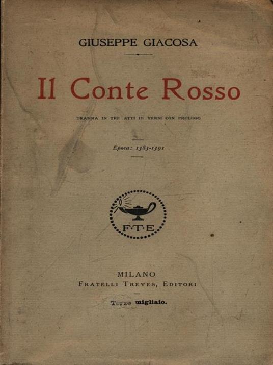 Il Conte Rosso - Giuseppe Giacosa - copertina