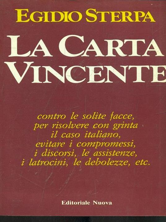 La carta vincente - copertina