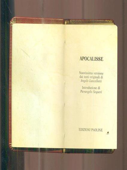 Apocalisse - copertina