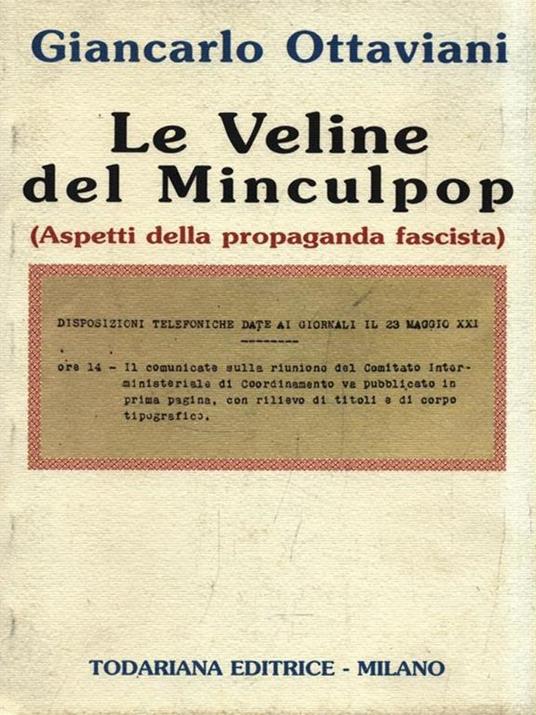 Le Veline del Minculpop - Giancarlo Ottaviani - copertina