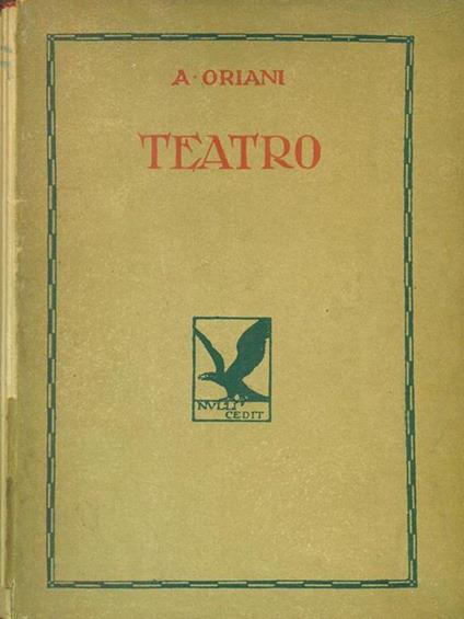 Teatro Vol. 1 - Alfredo Oriani - copertina
