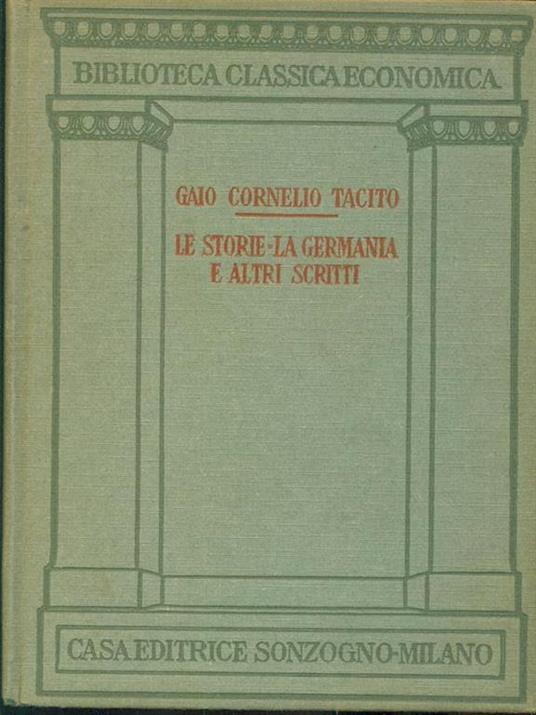 Le storie la germania e altri scritti - copertina