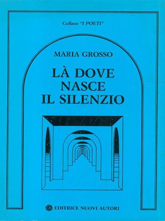 La dove nasce il silenzio - Maria Grosso - copertina