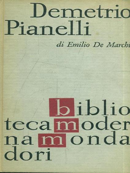Demetrio Pianelli - Emilio De Marchi - copertina