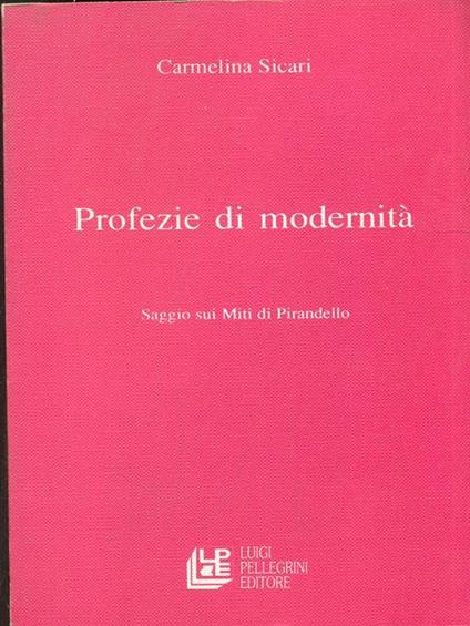 Profezie di modernità - Carmelina Sicari - copertina