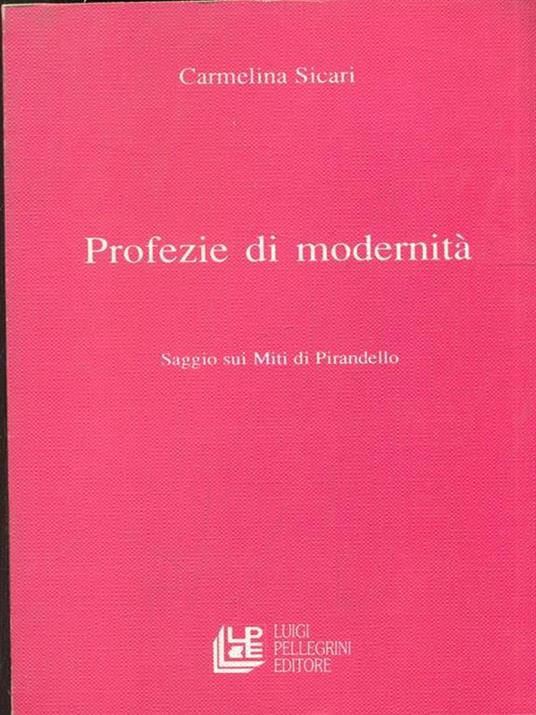 Profezie di modernità - Carmelina Sicari - copertina