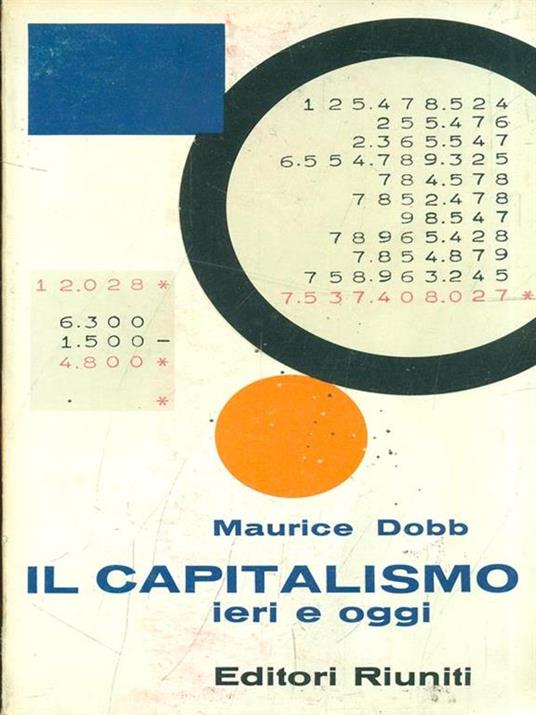 Il capitalismo ieri e oggi - Maurice Dobb - copertina