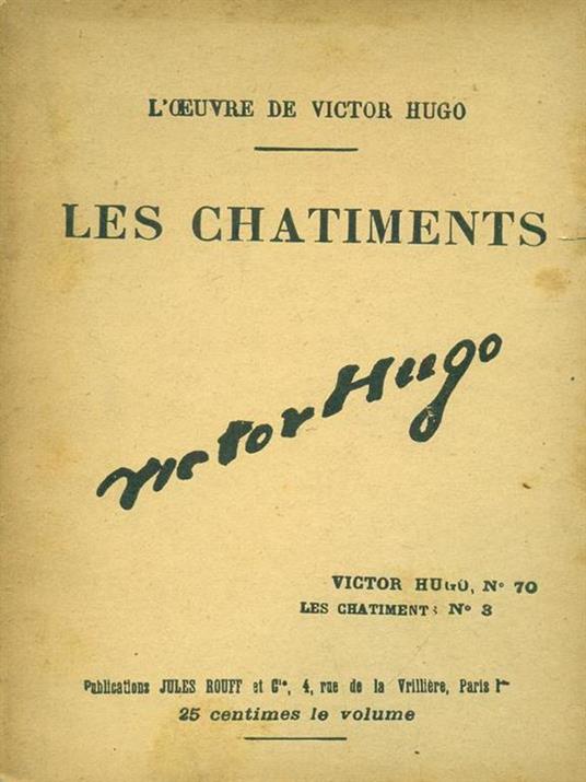 Les Chatiments - Victor Hugo - copertina