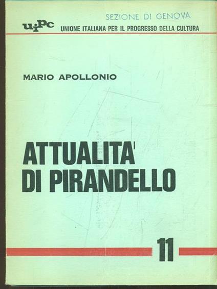 Attualità di Pirandello - Marco Apollonio - copertina
