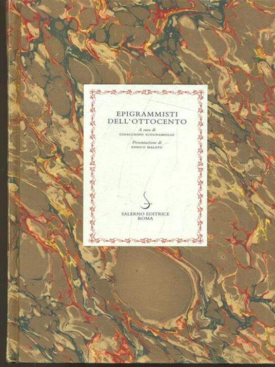 Epigrammisti dell'Ottocento - copertina